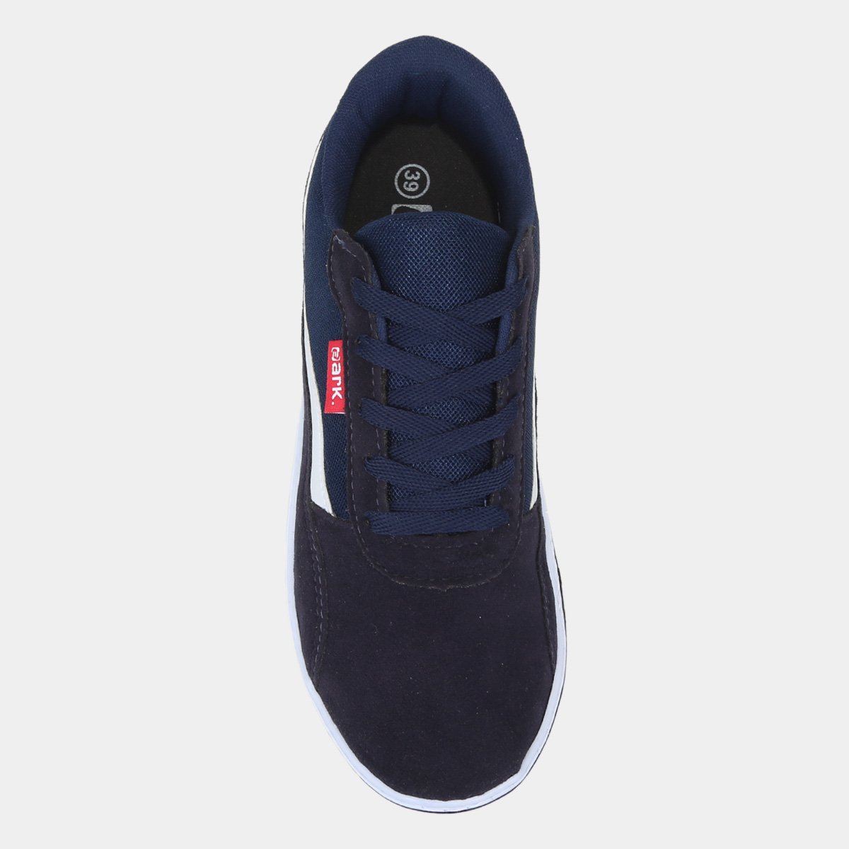 Miniatura Tênis Ark Cano Baixo Masculino Marinho+Branco - 35