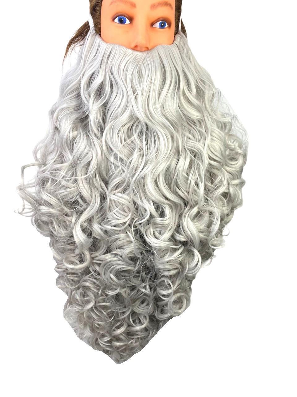 Miniatura Peruca e Barba Grisalha Moises Noé Isac + | 35cm 75cm Cinza