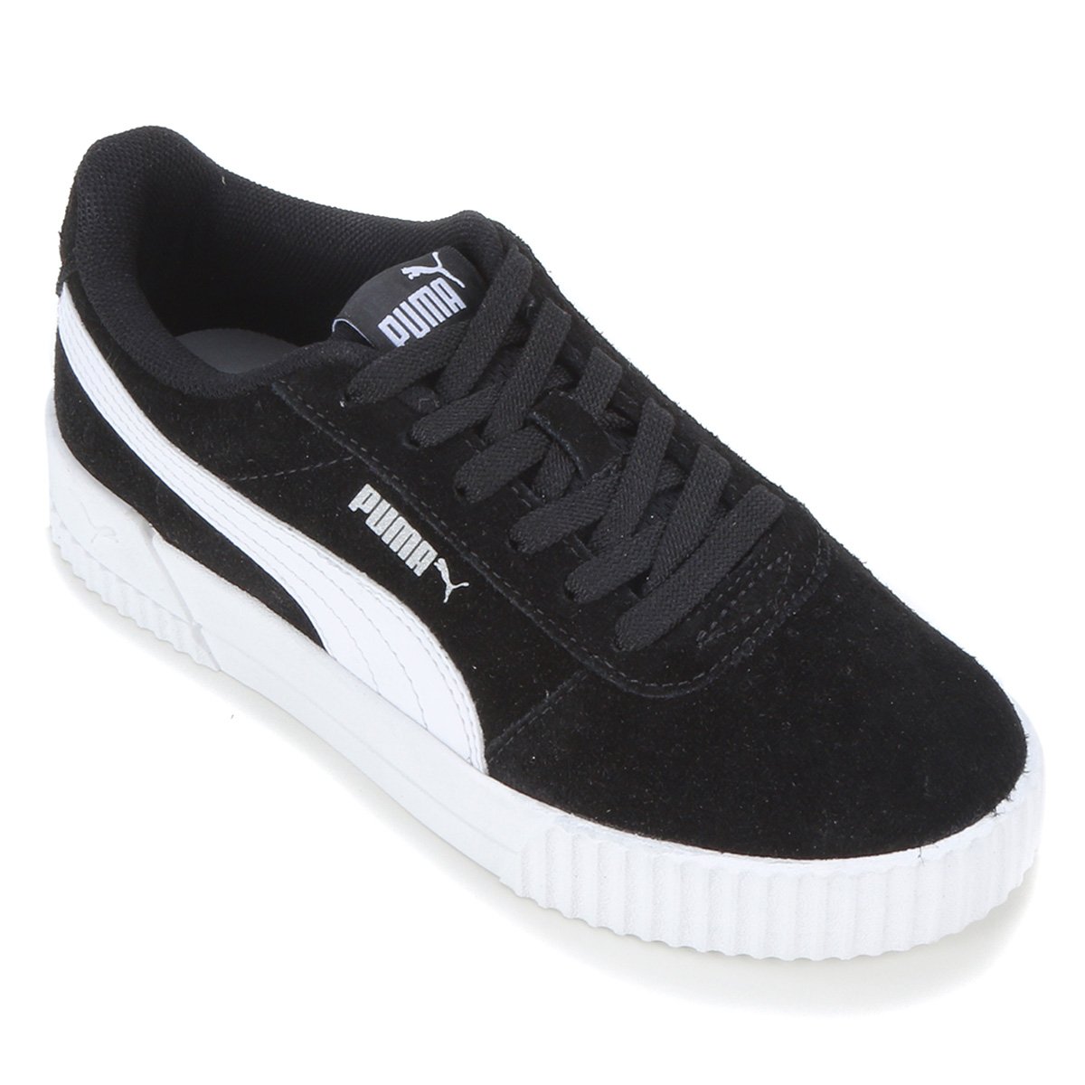 Miniatura Tênis Juvenil Puma Carina JR Preto+Branco - 34