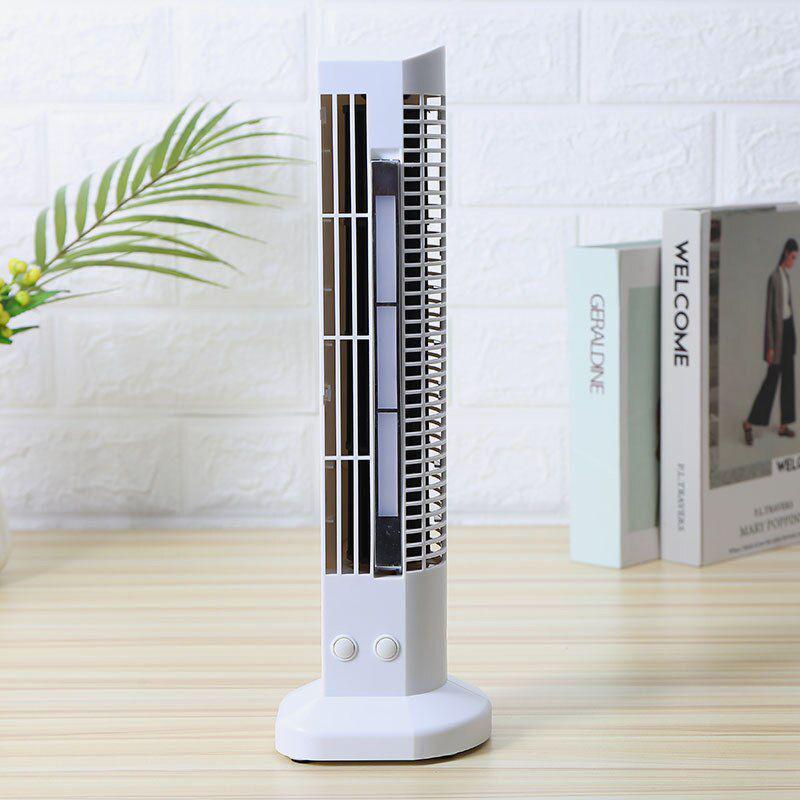Mini Ventilador Abajur Vertical Torre Usb Mesa Branco