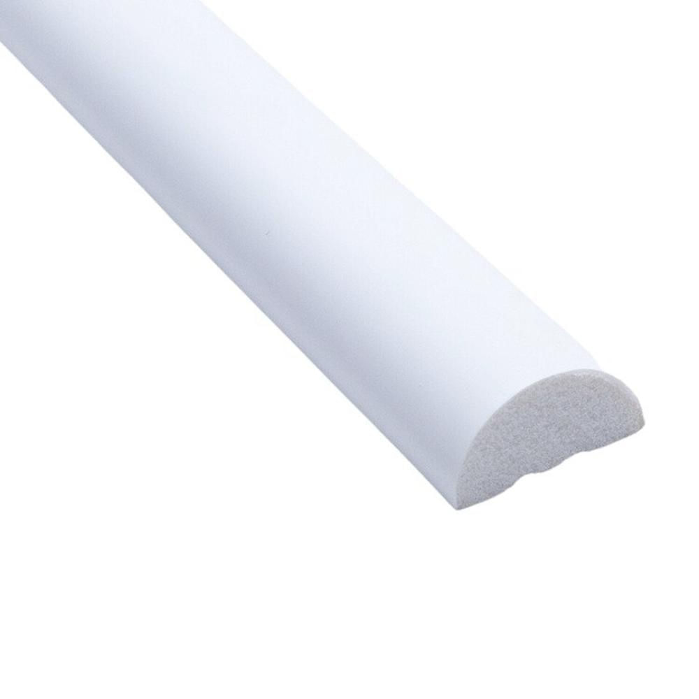 Kit com  10 Barras Rodameio de Poliestireno 2,5cm X 13mm Liso 24m Branco