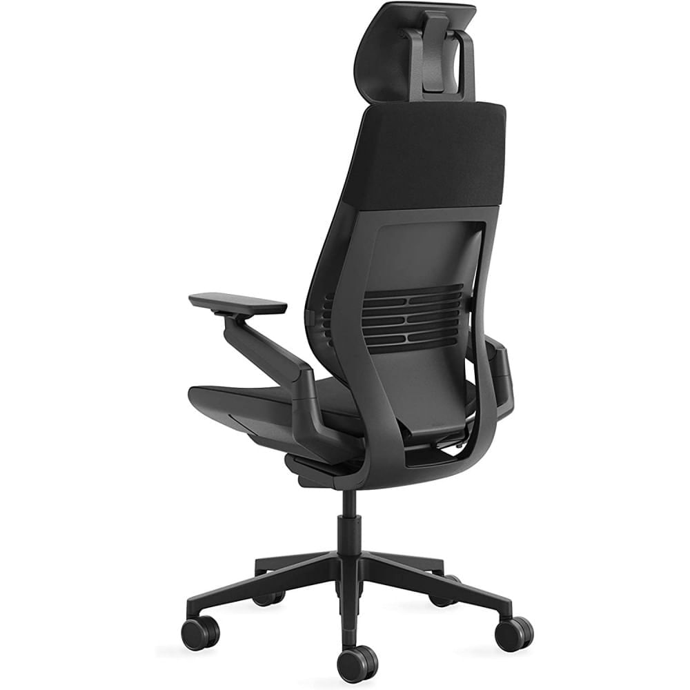 Miniatura Steelcase Cadeira de Escritorio Ergonomica Giratoria com Suporte Lombar e Altura Ajustaveis Preta