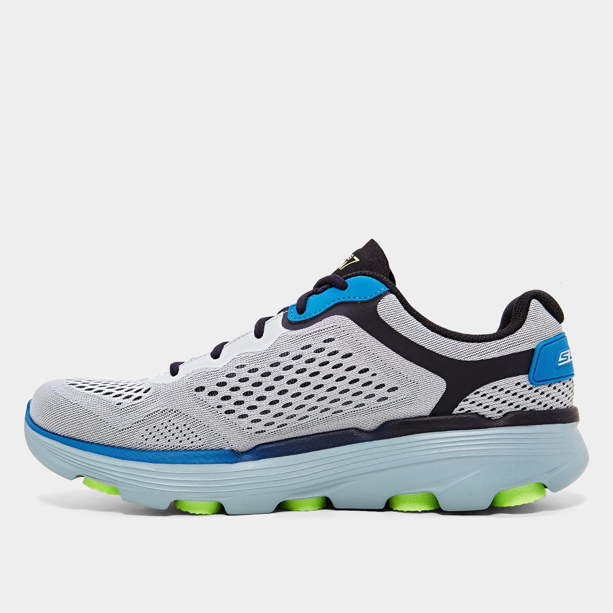 Miniatura Tênis Skechers Go Run 7.0 Masculino Cinza+Azul - 39