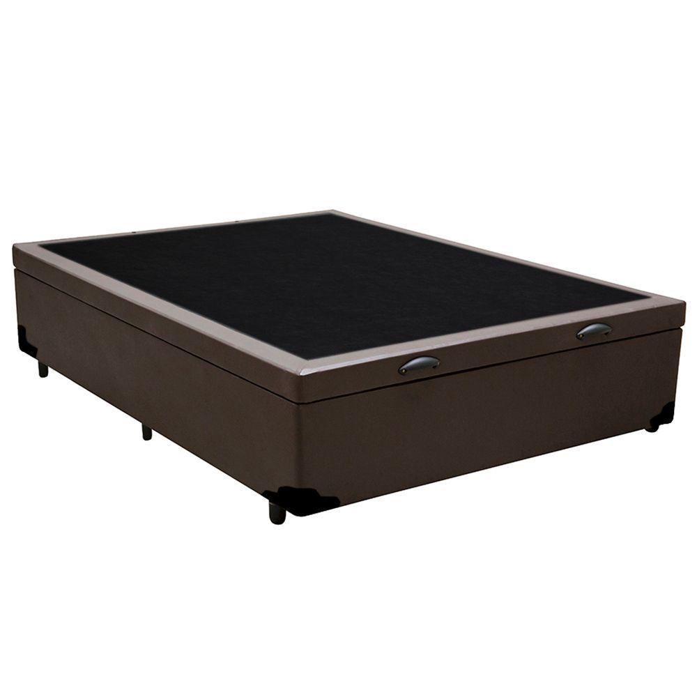 Miniatura Cama Box Baú Viúva Sereneprime Sintético Marrom 44x128x188