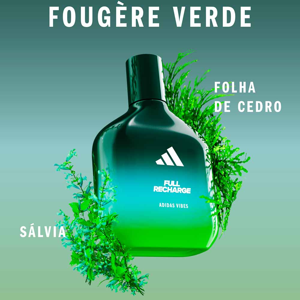 Miniatura Perfume Vibes Full Recharge Adidas Masculino Eau de Parfum 30ml