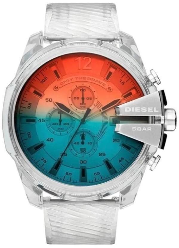 Miniatura Relógio Masculino Disel Dz4515 Transparente