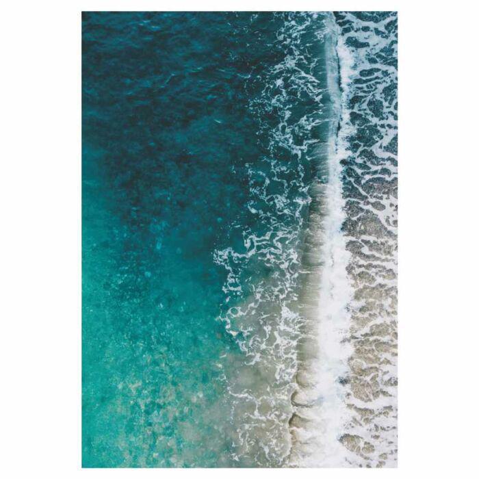 Quadro Painel 1 Peça 30X20 Onda Azul Ii
