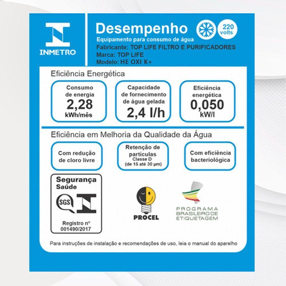 Purificador De água Gelada Alcalina Ionizada C/ Magnésio Mg+ Voltagem:220v;cor:preto