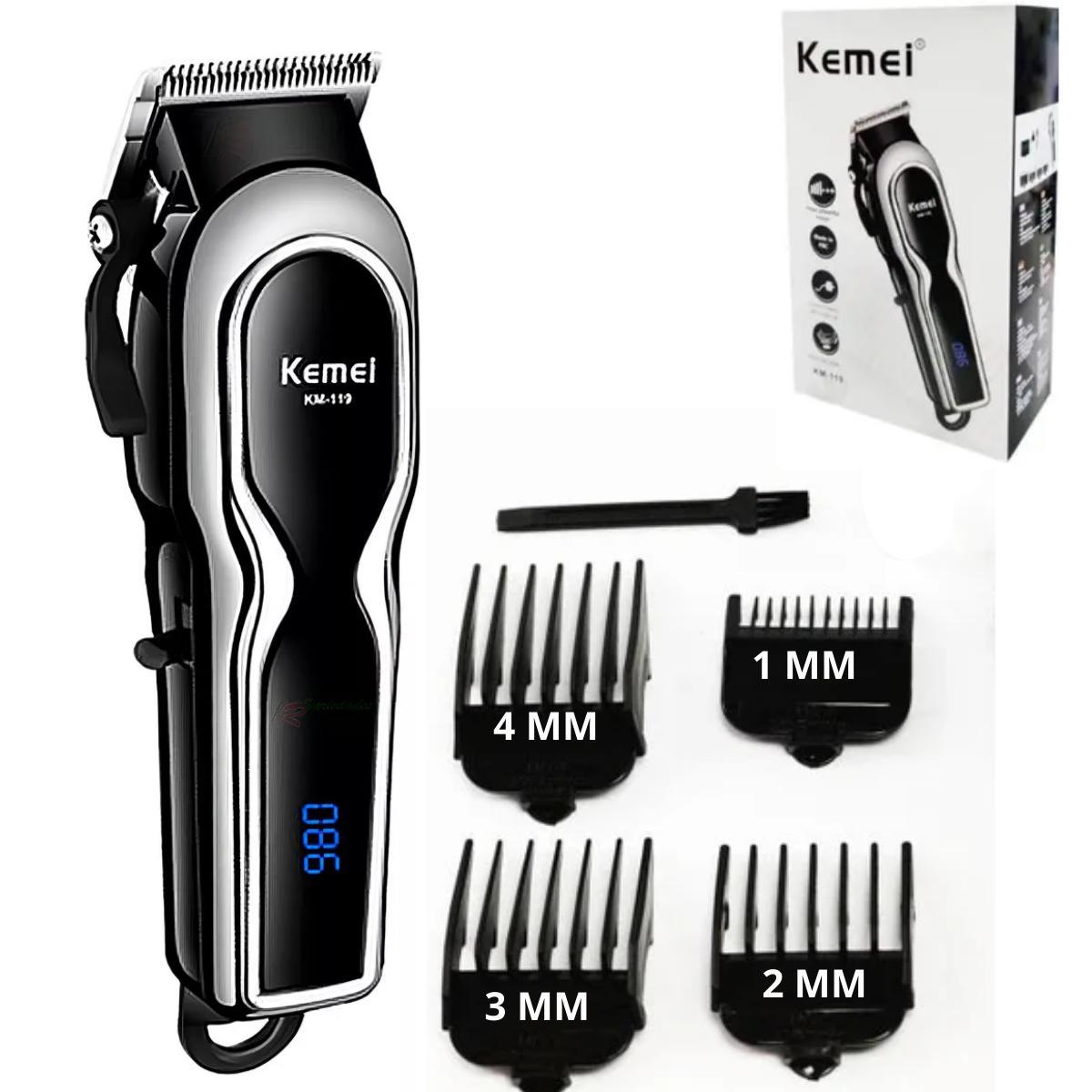Miniatura Máquina De Cortar Cabelo Kmei Km-119 Potente Para Cabelo