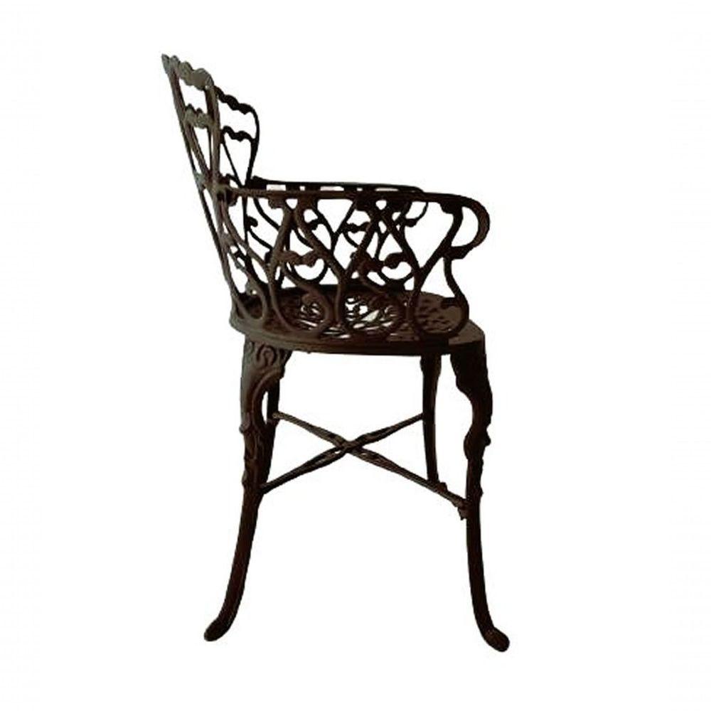 Miniatura Conjunto Mesa 2 Poltronas Viena Premium Jardim Varanda Sacada Marrom
