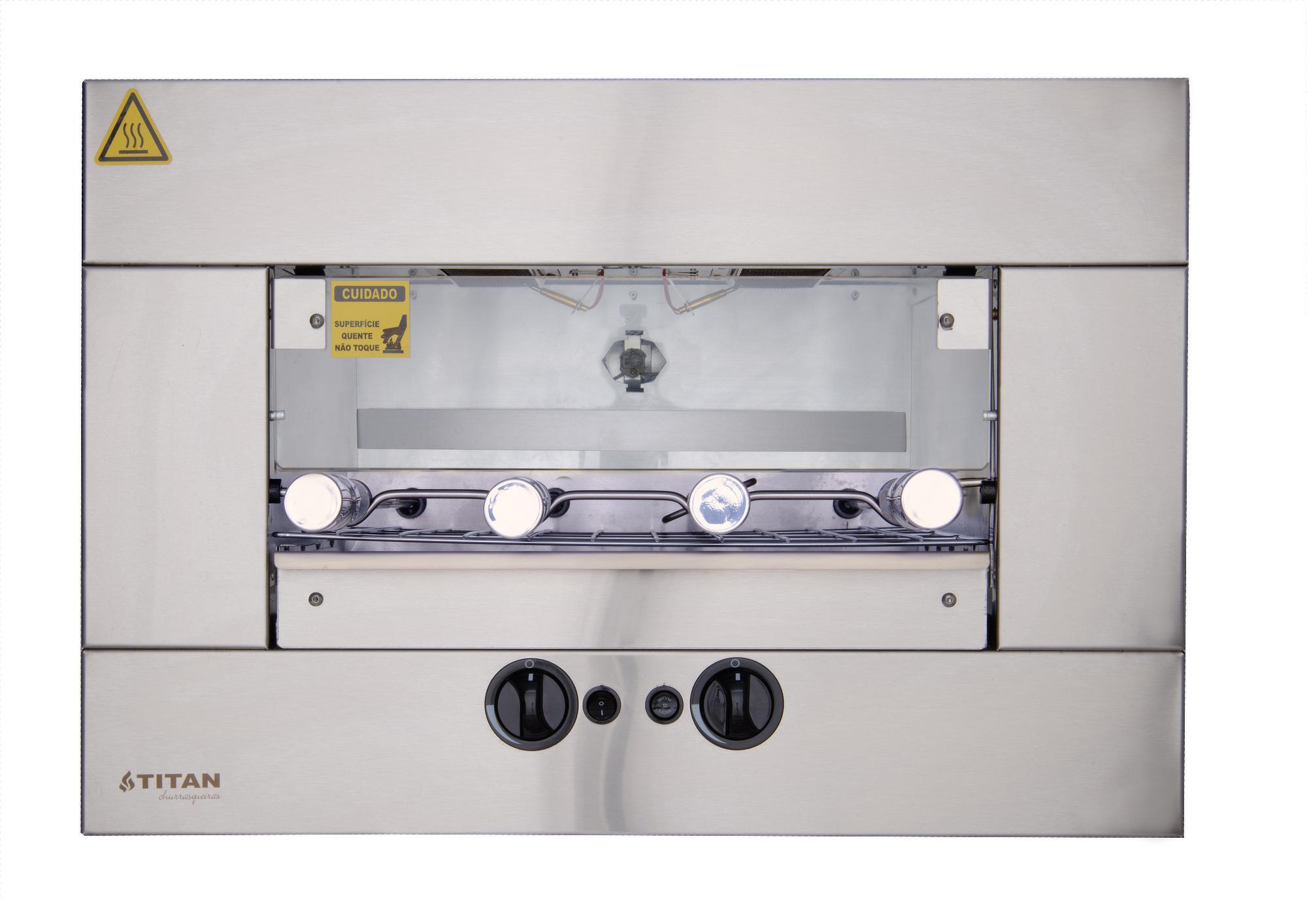 Miniatura Churrasqueira A Gás 4 Espetos Titan Gn 127V + Venezianas