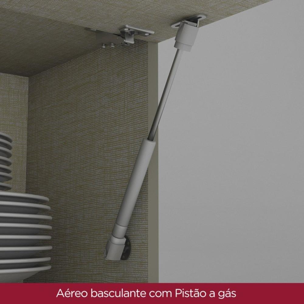 Cozinha Completa 5 Peças para Forno e Cooktop 12 Portas Aurora Espresso Móveis Duna/Cristal