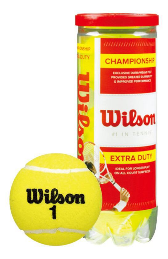 Miniatura Kit 6 Tubos Bola Tênis Wilson Championship Extra Duty 3Un