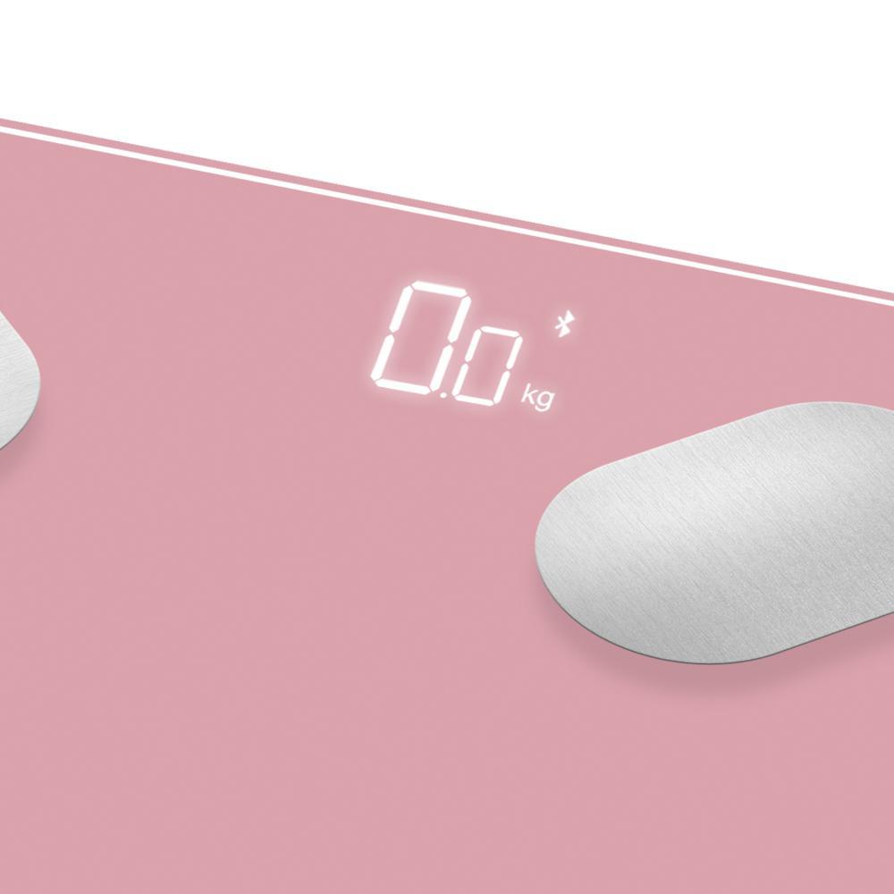 Miniatura Balança Digital Smart Corporal Bioimpedancia App Rosa
