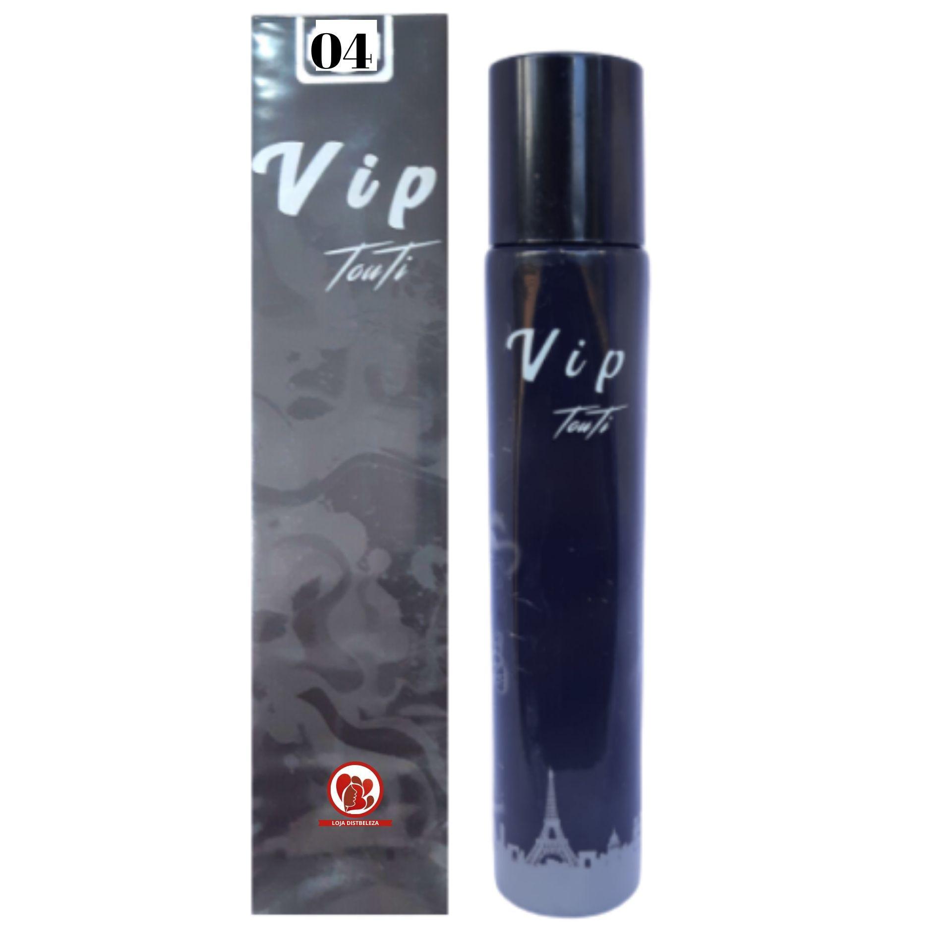 Miniatura Perfume Vip Touti Nº 04 Com Alta Fixação Kit Com 3 Perfumes