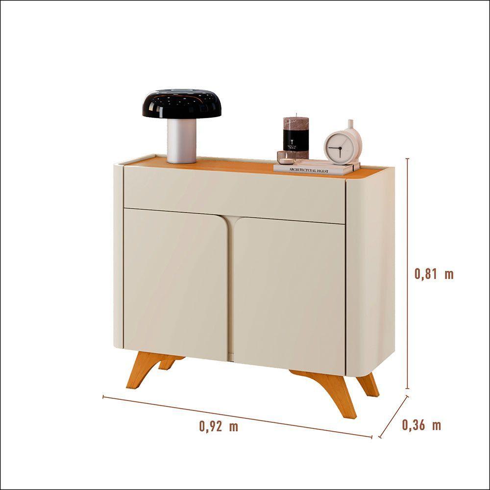 Buffet Aros 02 Portas 920 Mavaular Off White Com Naturalle