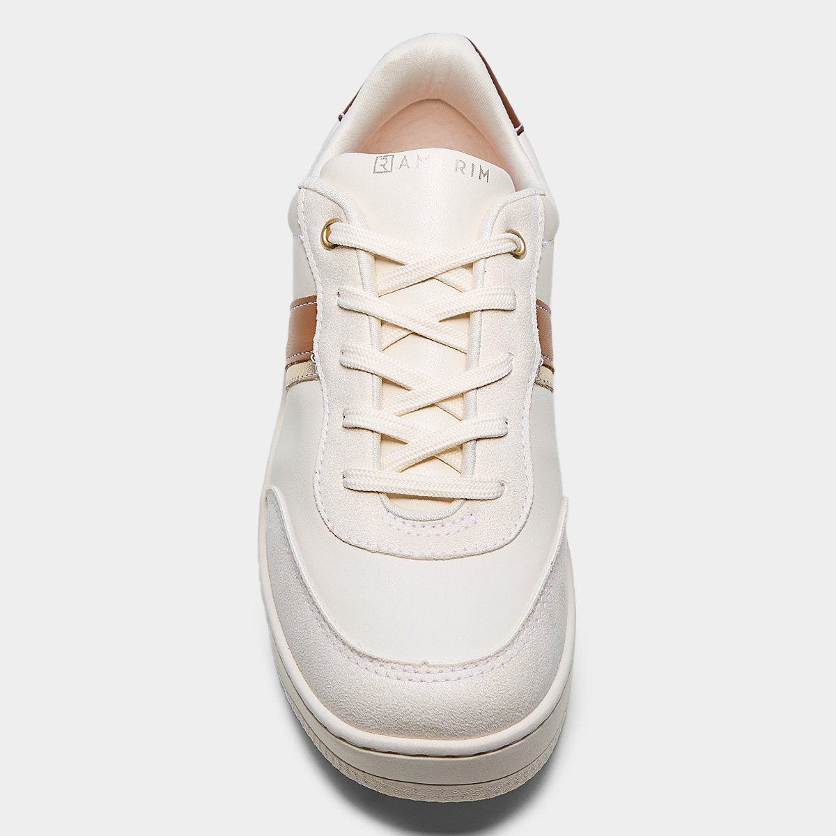 Miniatura Tênis Ramarim Básico 2491204 Feminino Off White+Caramelo - 34
