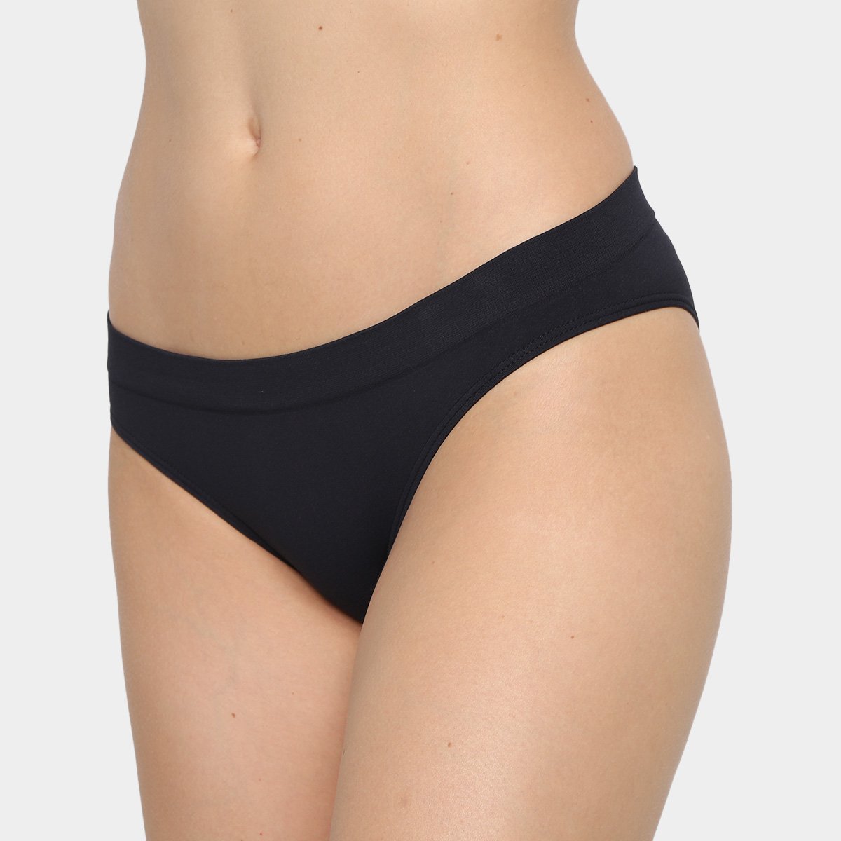 Miniatura Kit Calcinha Tanga Lupo Loba Feminina - 10 Peças Branco+Preto - G