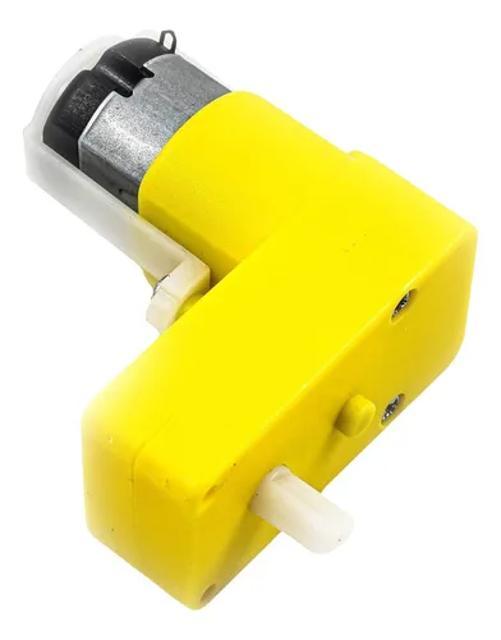 Miniatura Motor Dc Com Caixa De Redução Em L 90 Graus 200 Rpm 3V A 6V