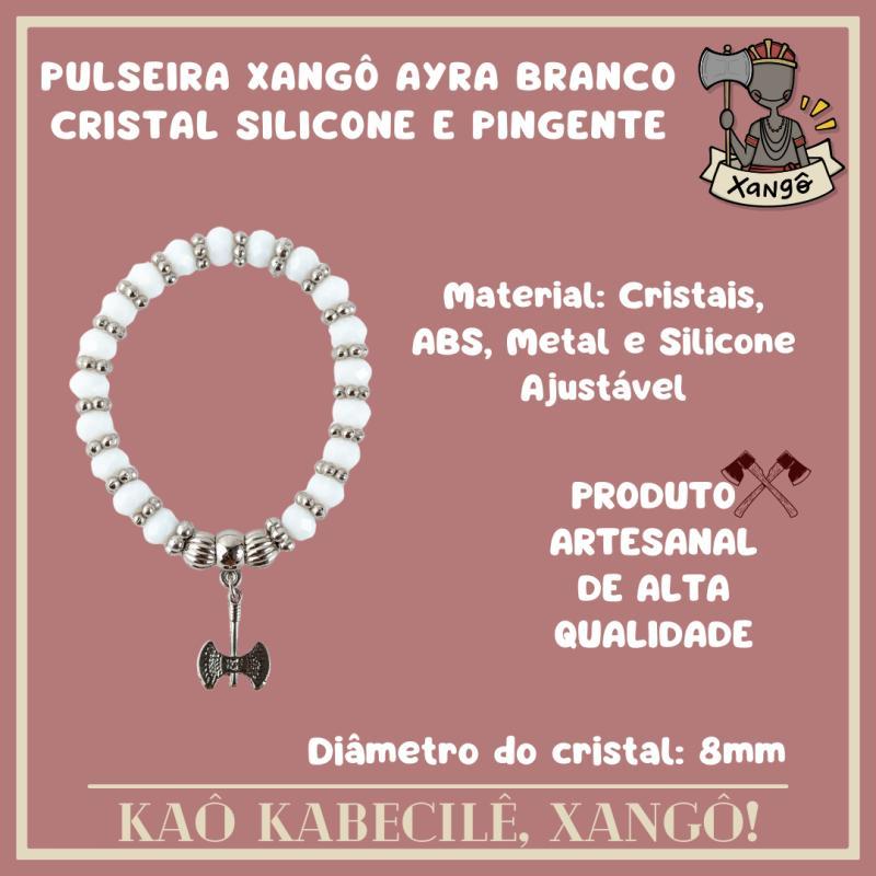 Miniatura Pulseira Orixá Xangô Silicone Ajustável-Escolha A Cor