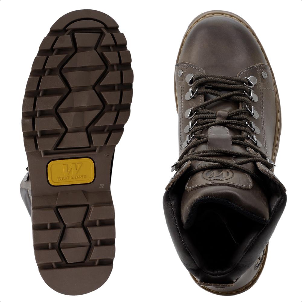 Miniatura Kit Bota West Coast Worker Classic Masculina + Cinto Dupla Face Fivela Masculino Marrom / Marrom - 38