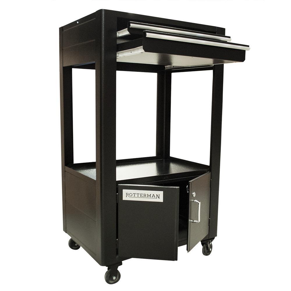 Miniatura Rack Móvel Computador Semi Aberto Rll-26P Rotterman Preto