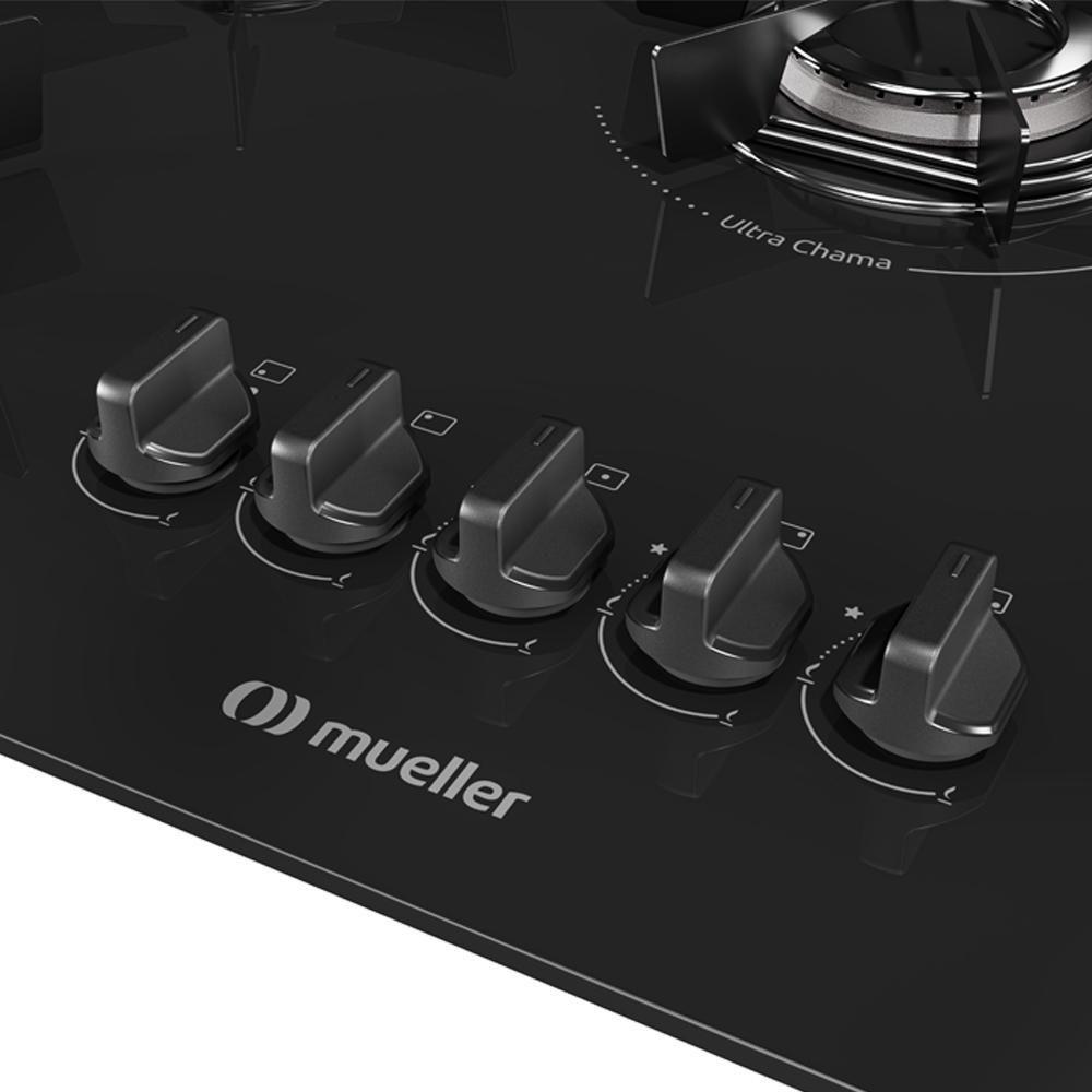 Miniatura Cooktop Mueller 5 Bocas Queimador Ultra Chama Mcg115bb Bivolt
