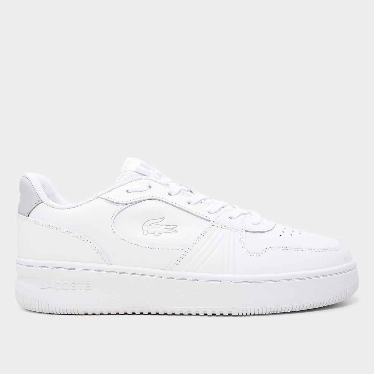 Miniatura Tênis Lacoste L001 Set Masculino Branco+Chumbo - 38