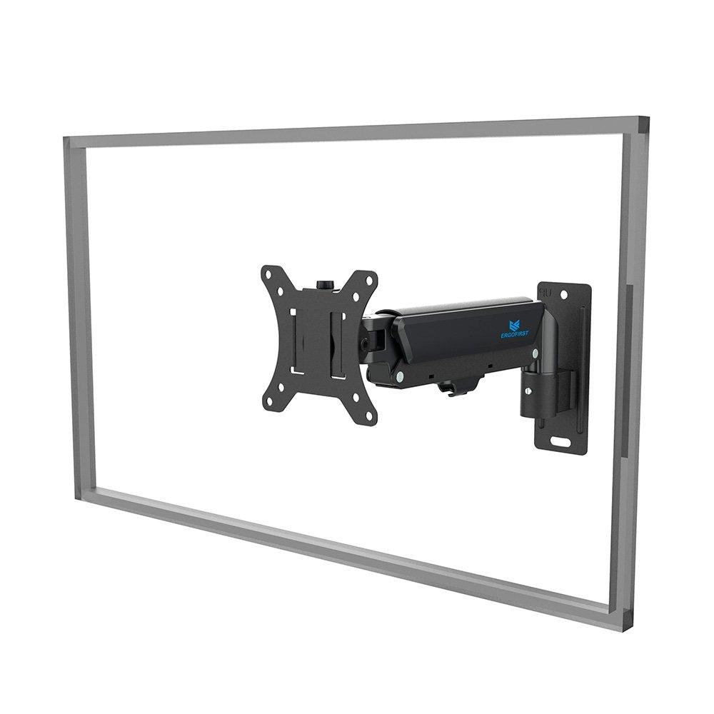 Miniatura Suporte de Parede Articulado para Monitor de 17" a 32" Ergofirst, Ajuste com Pistão a Gás, Preto - G16-111