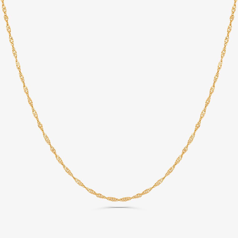 Miniatura Corrente Malha Singapura em Ouro Amarelo 18k - 40 cm