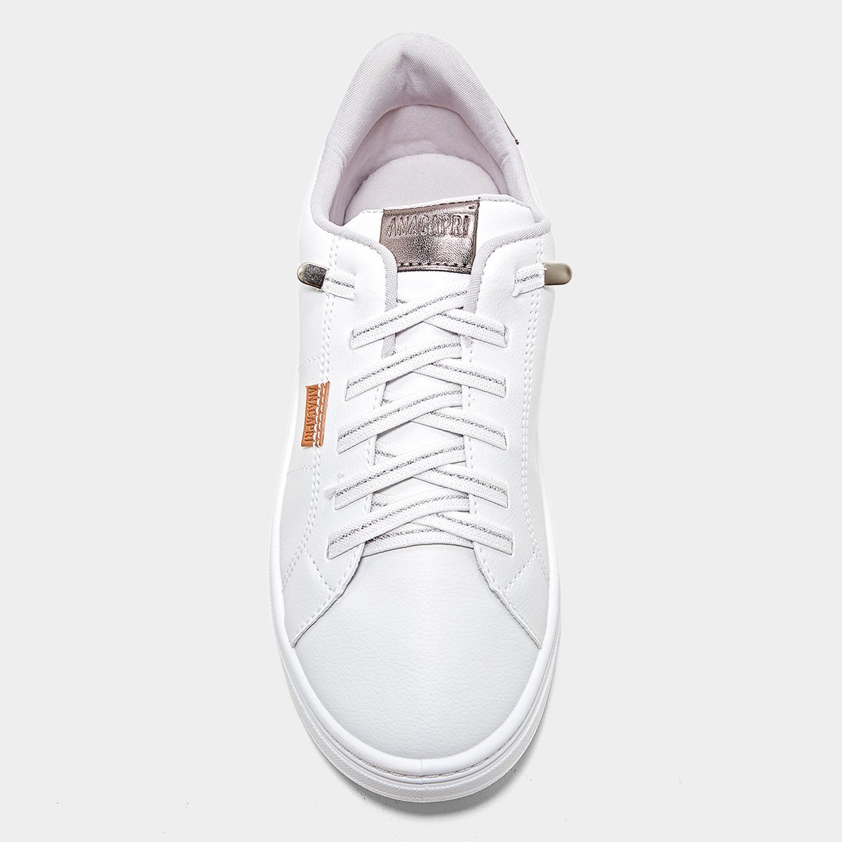Miniatura Tênis Anacapri Smart Feminino Branco+prata - 34