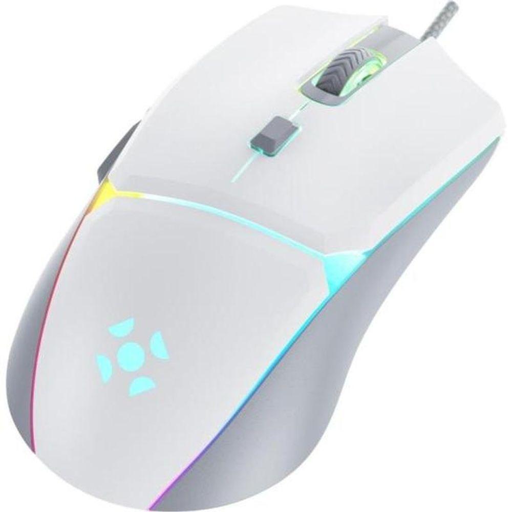 Miniatura Mouse Gamer Fortrek Crusader 12800dpi Branco
