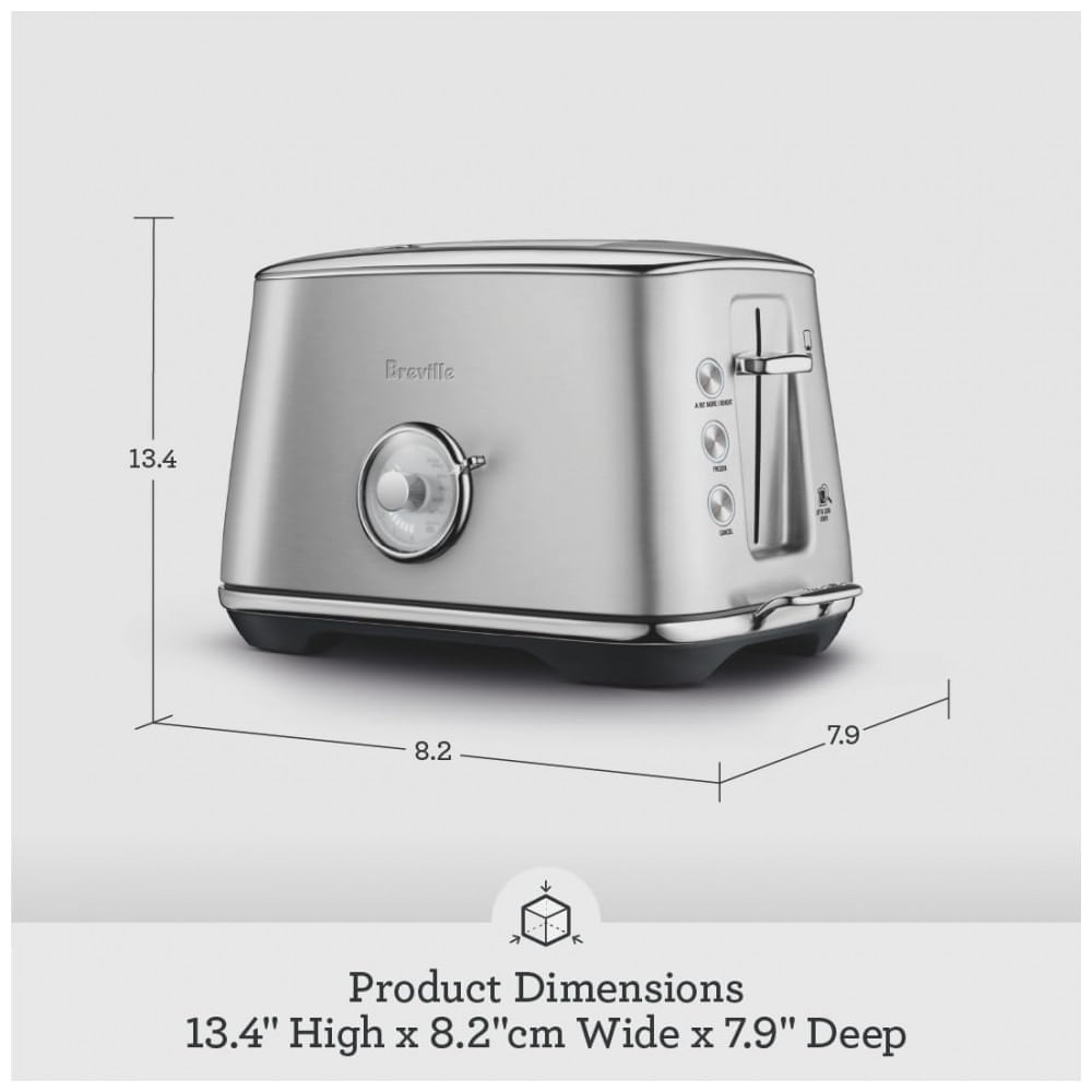 Miniatura Torradeira Elétrica 2 Fatias com 6 Níveis de Tostagem, 110V 1000W, Breville, Vermelha