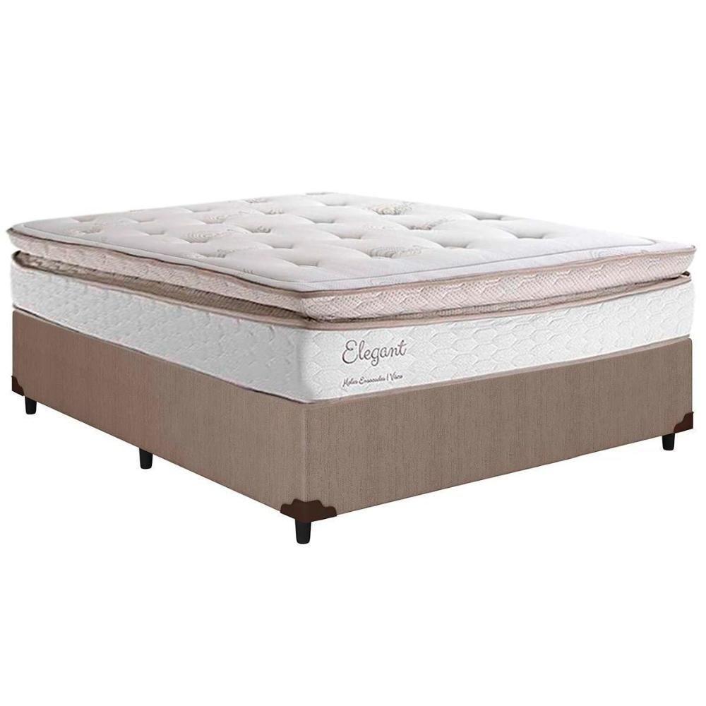 Miniatura Cama Box Casal: Colchão Molas Herval ElegantBase Courano Clean(138x188)
