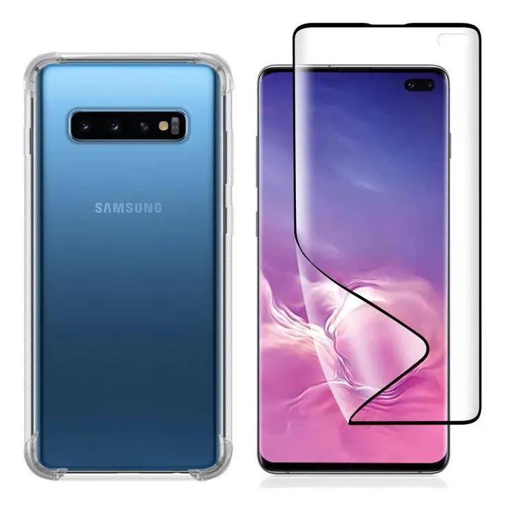 Miniatura Capinha Capa Anti Queda Para Galaxy S10 Plus + Pelicula 3D C