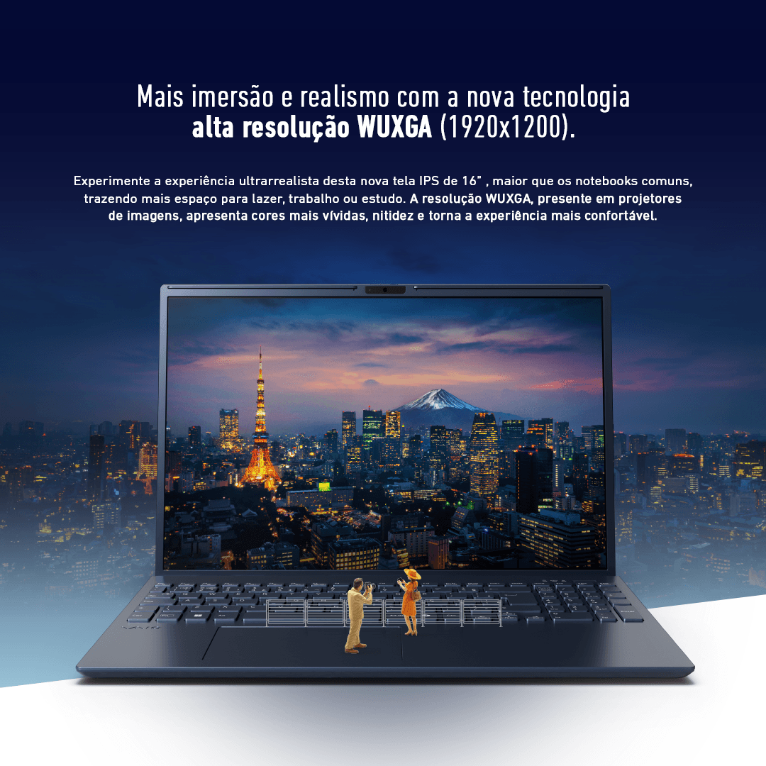 Miniatura Notebook VAIO FE16 Intel® Core™ i5-1334U Windows 11 Home 16GB RAM 512GB SSD 16" IPS WUXGA Antirreflexo - Cinza Grafite