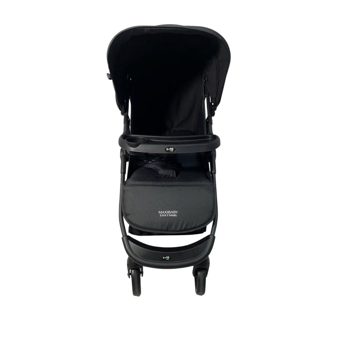 Miniatura Carrinho Bebê Passeio Vira Berço Startravel Preto Maxi Baby