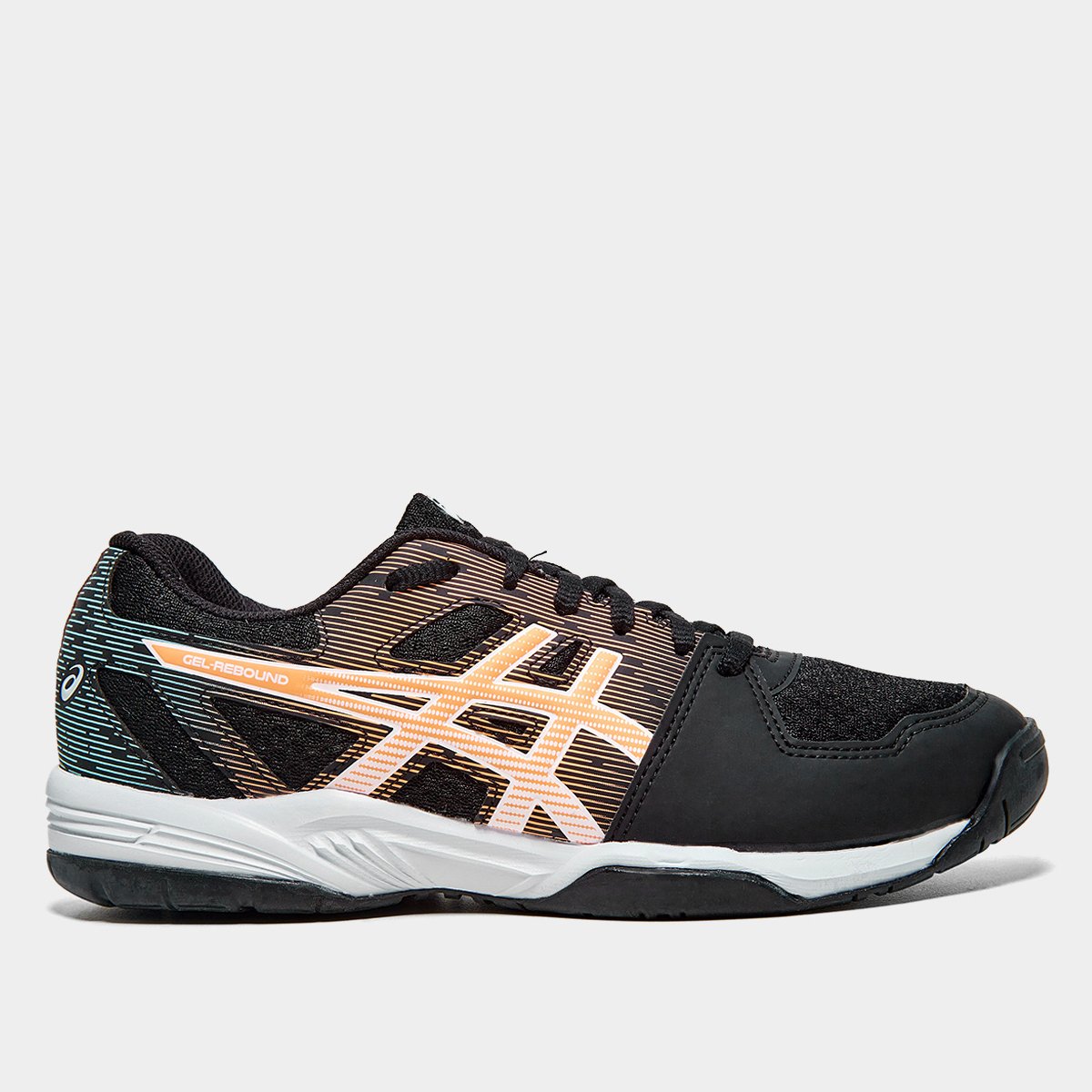 Miniatura Tênis Asics Gel-Rebound Feminino Preto+Laranja - 35