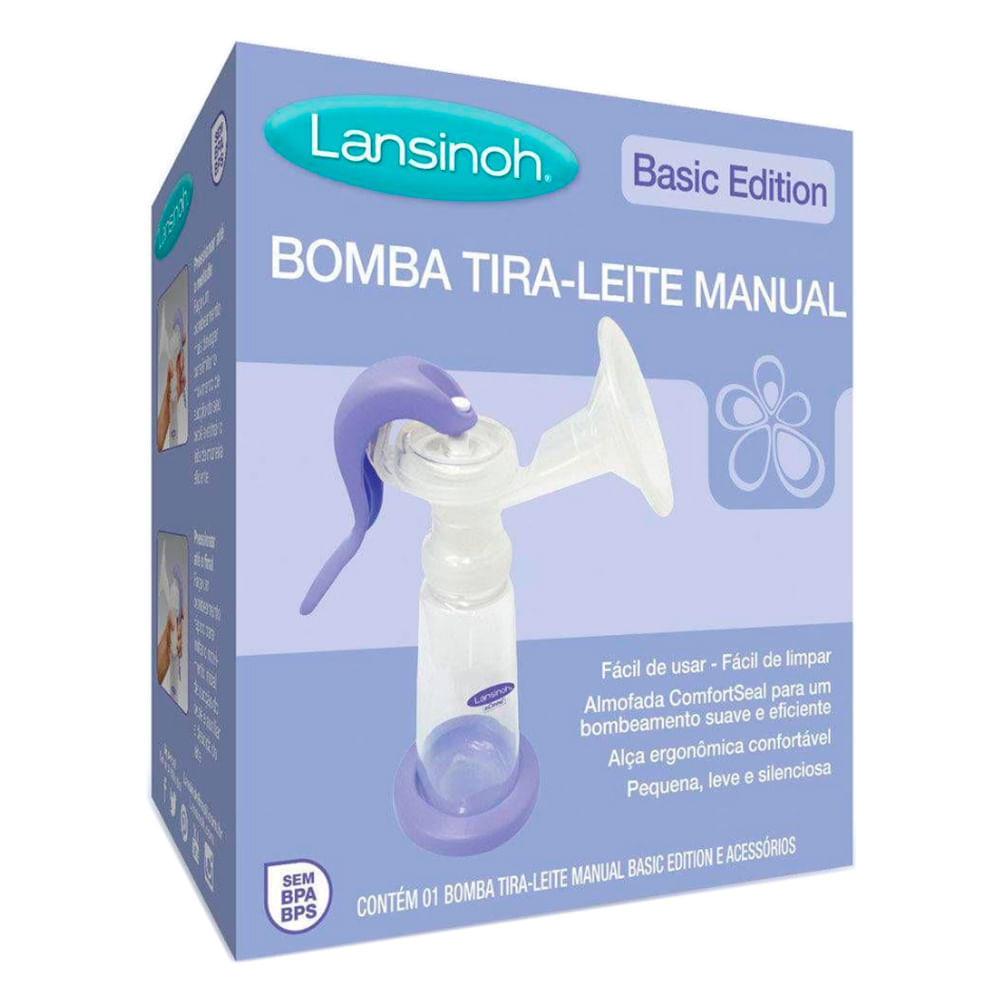 Miniatura Bomba Tira Leite Manual Basic Edition Lansinoh 1 Unidade