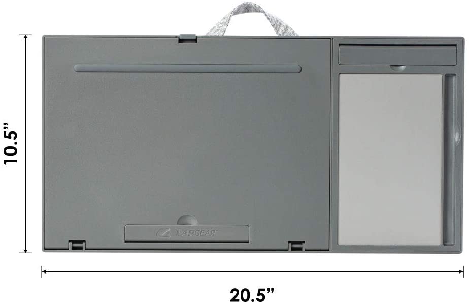 Miniatura LapGear Ergo Pro Lap Desk com 20 ângulos ajustáveis mouse pad e suporte para telefonecinza