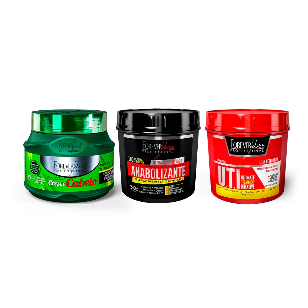 Kit Cronograma Capilar Crescimento Forever Liss