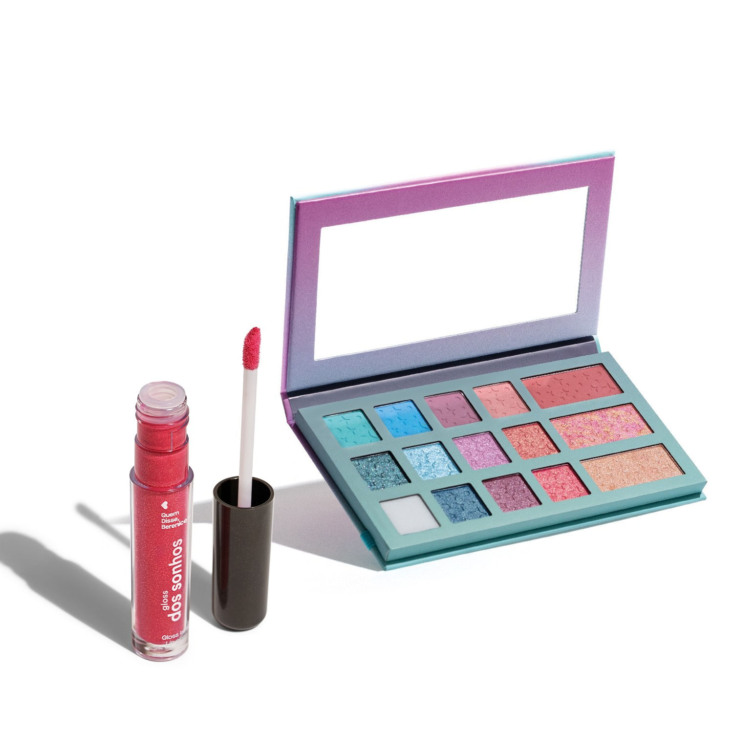 Miniatura Combo Dos Sonhos: Paleta Multifuncional 24,6g + Gloss Labial Rosa Cerejex 4ml