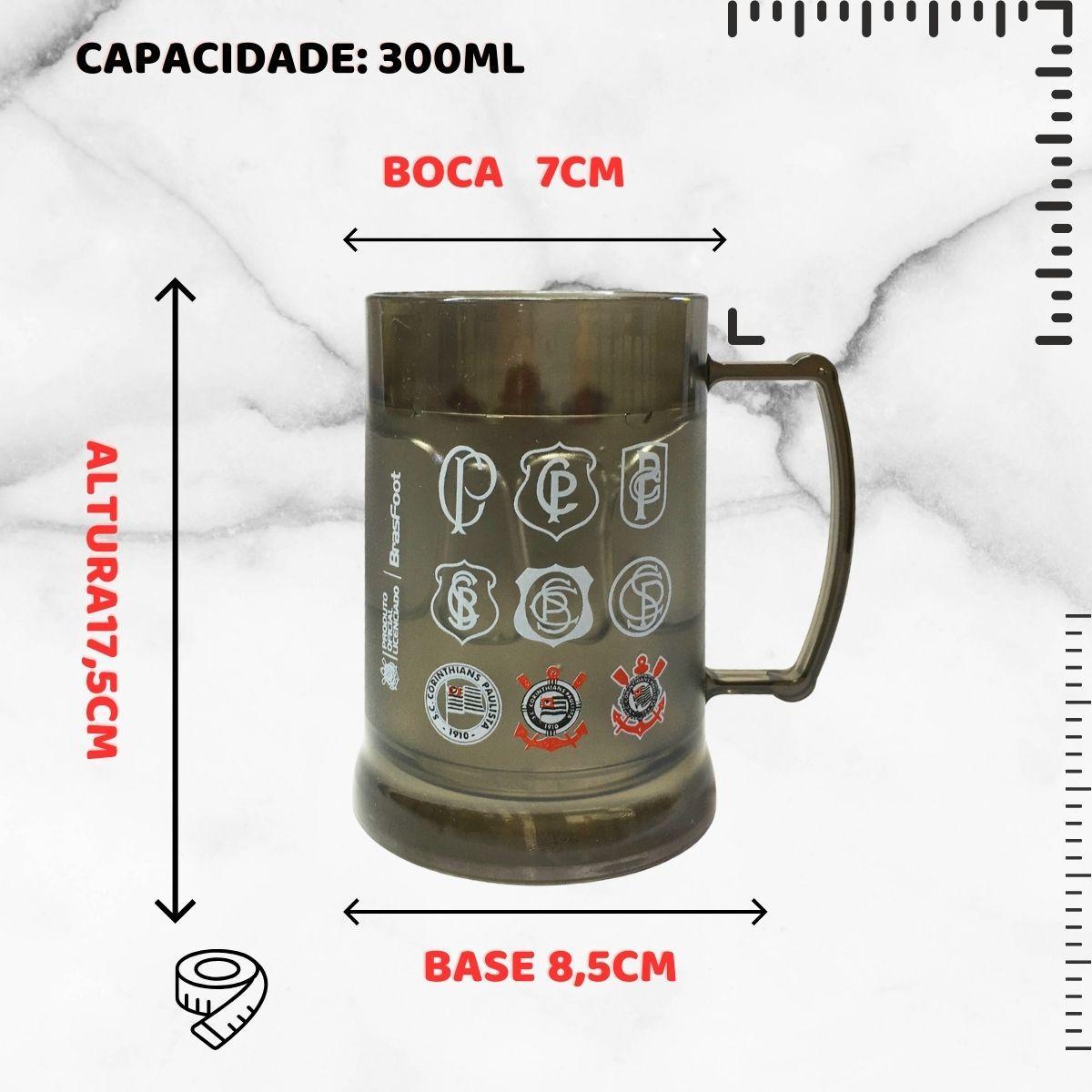 Miniatura Kit Copo Americano Vidro 190Ml Tradicional + Caneca Gel
