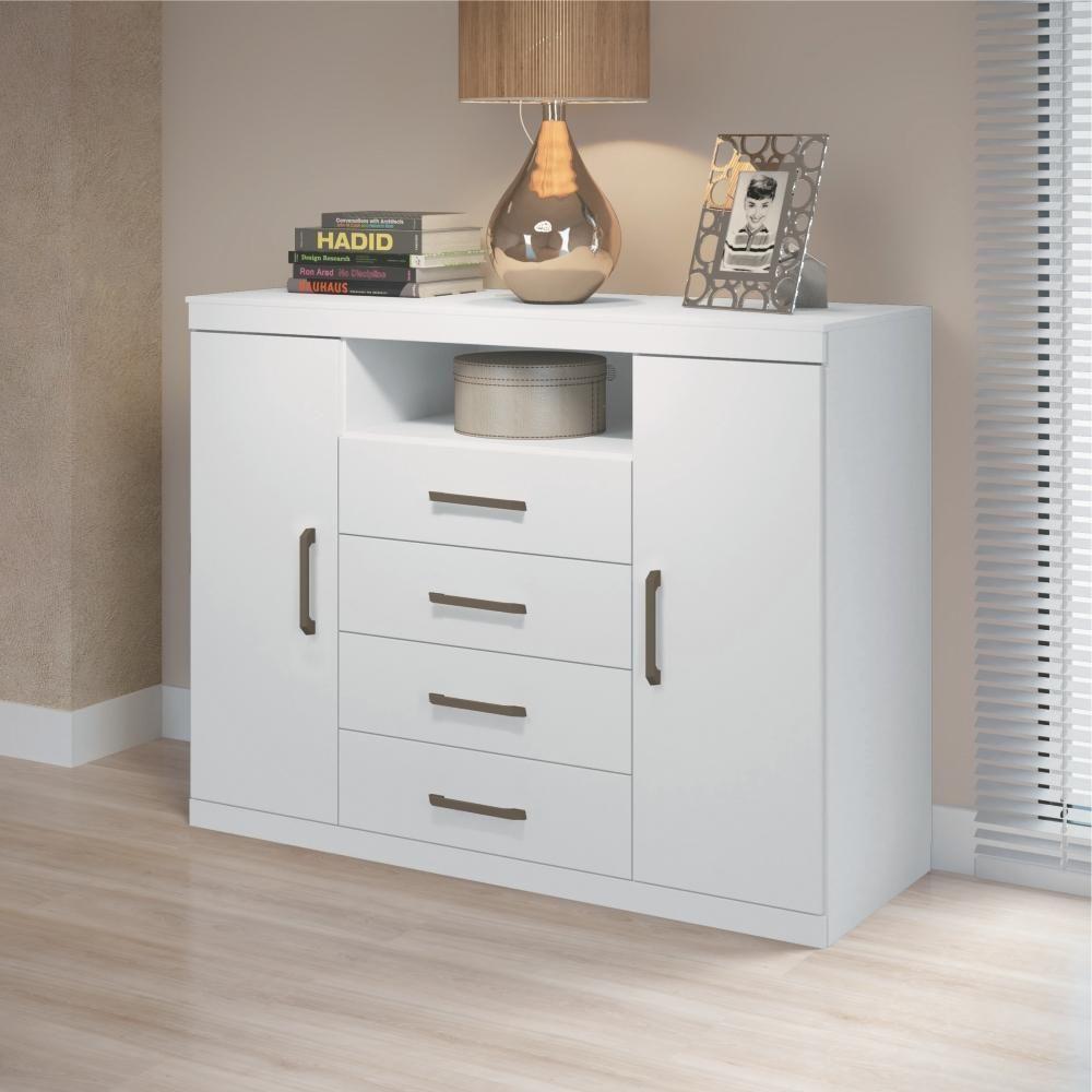 Conjunto Guarda Roupa 3 Portas E Cômoda Chef Branco