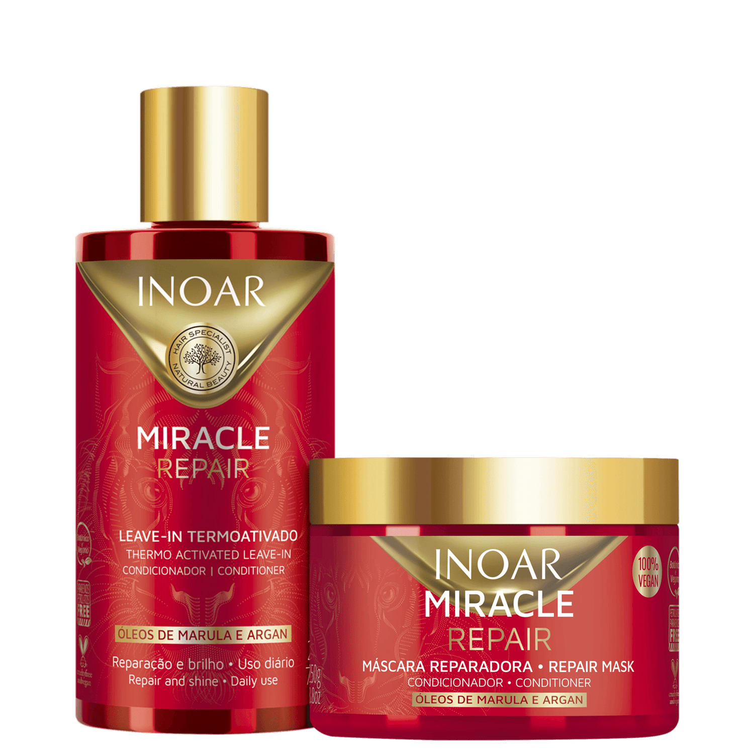Miniatura Kit Inoar Miracle Repair Dupla (2 Produtos)