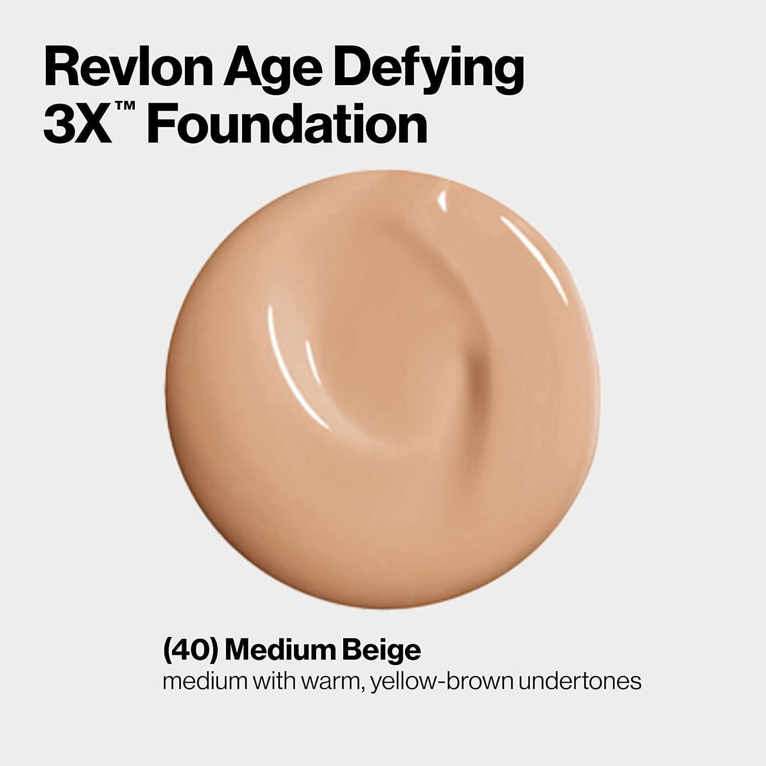 Miniatura Revlon Age Defying 3X Base Antienvelhecimento Cor 40 Medio