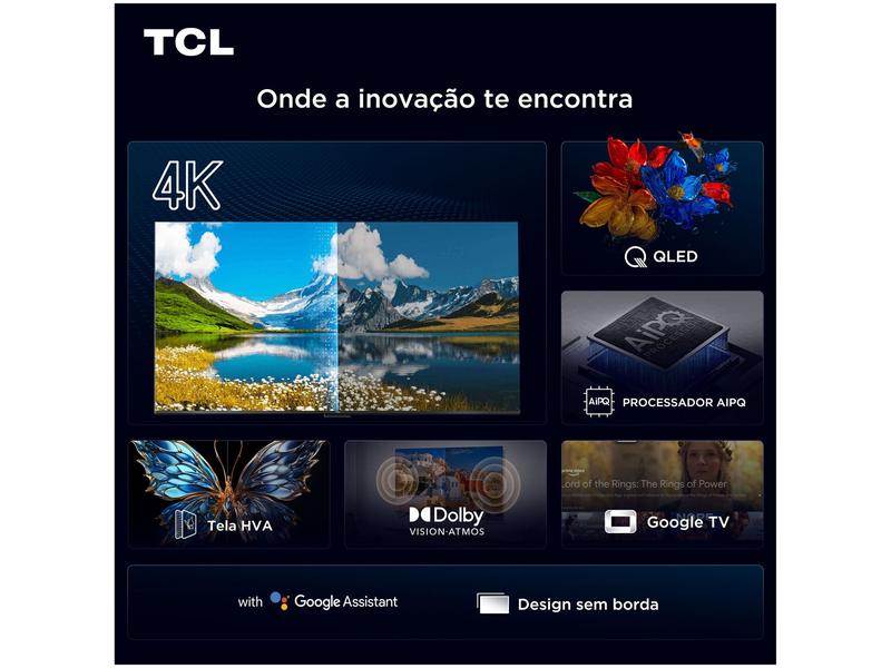 Miniatura Smart TV 50" TCL 4K UHD QLED 50P7K Google TV AiPQ Google Assistente 3 HDMI