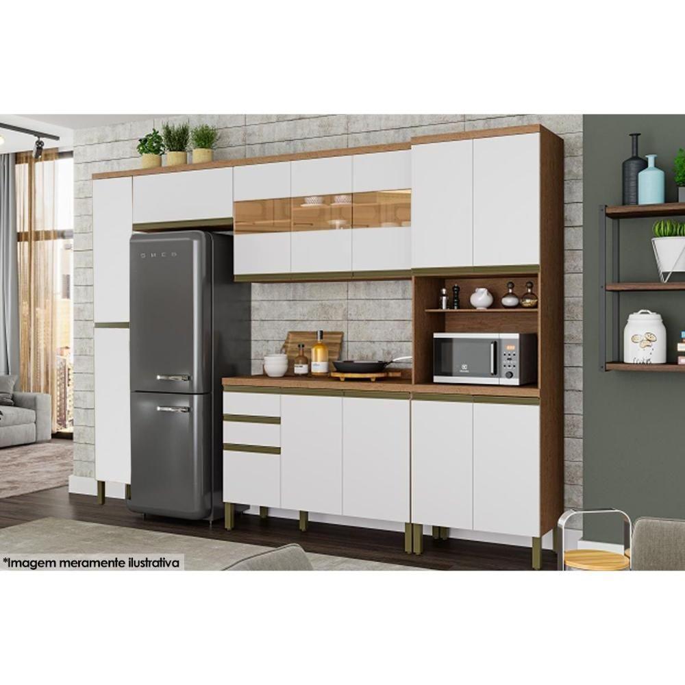 Miniatura Cozinha Modulada Ronipa Chardonnay 5pçs (2 Armários 1 Balcão 2 Paneleiros) C5P01 Castanho/Branco