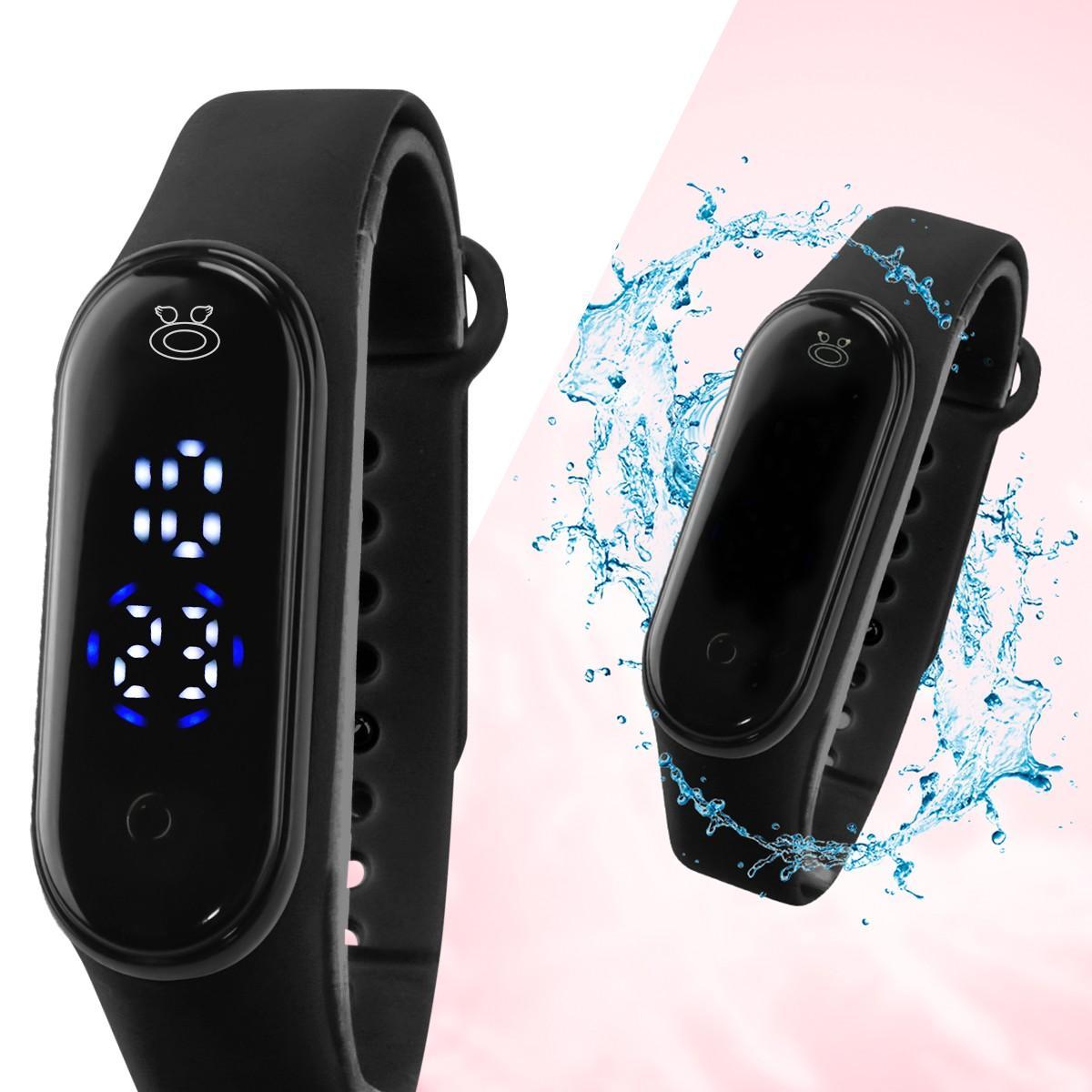 Miniatura Relógio Feminino Digital Led Silicone Bracelete Orizom Maria