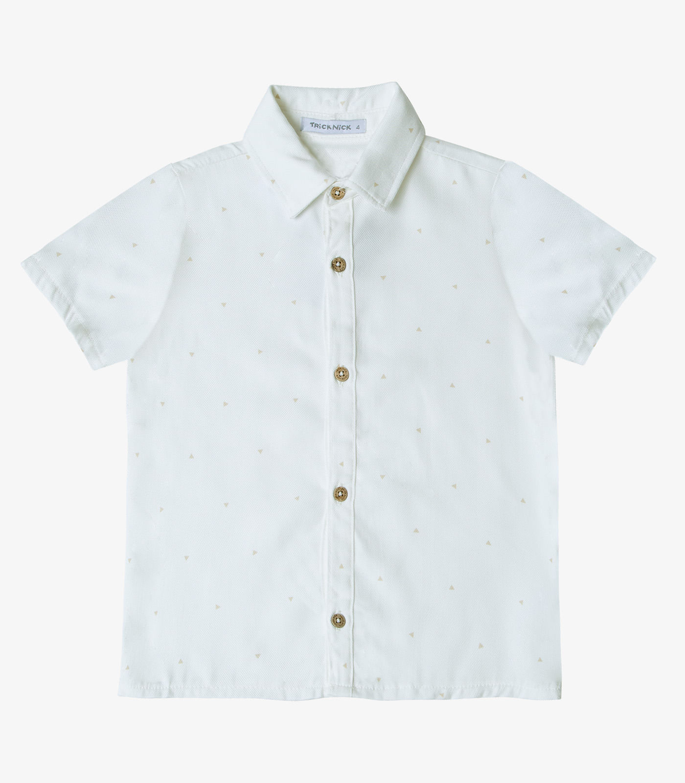 Miniatura Camisa Infantil Masculina Gola Dupla Trick Nick Branco 10